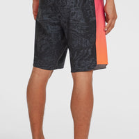 Hyperfreak Tech Panel 19'' Boardshorts | Black Pink/Orange Panel