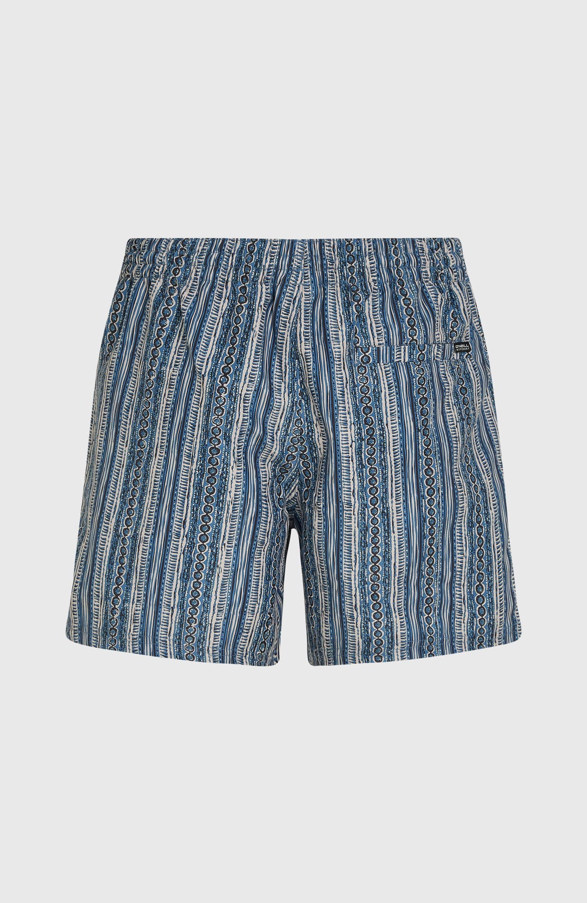 Cali Print 15'' Swim Shorts | Blue Pressed Lines