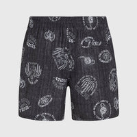 Cali Print 15'' Swim Shorts | Black Mystical