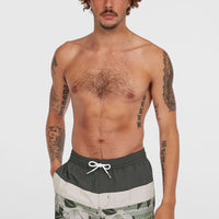 Cali Block 15'' Swim Shorts | Green Dusty Flower