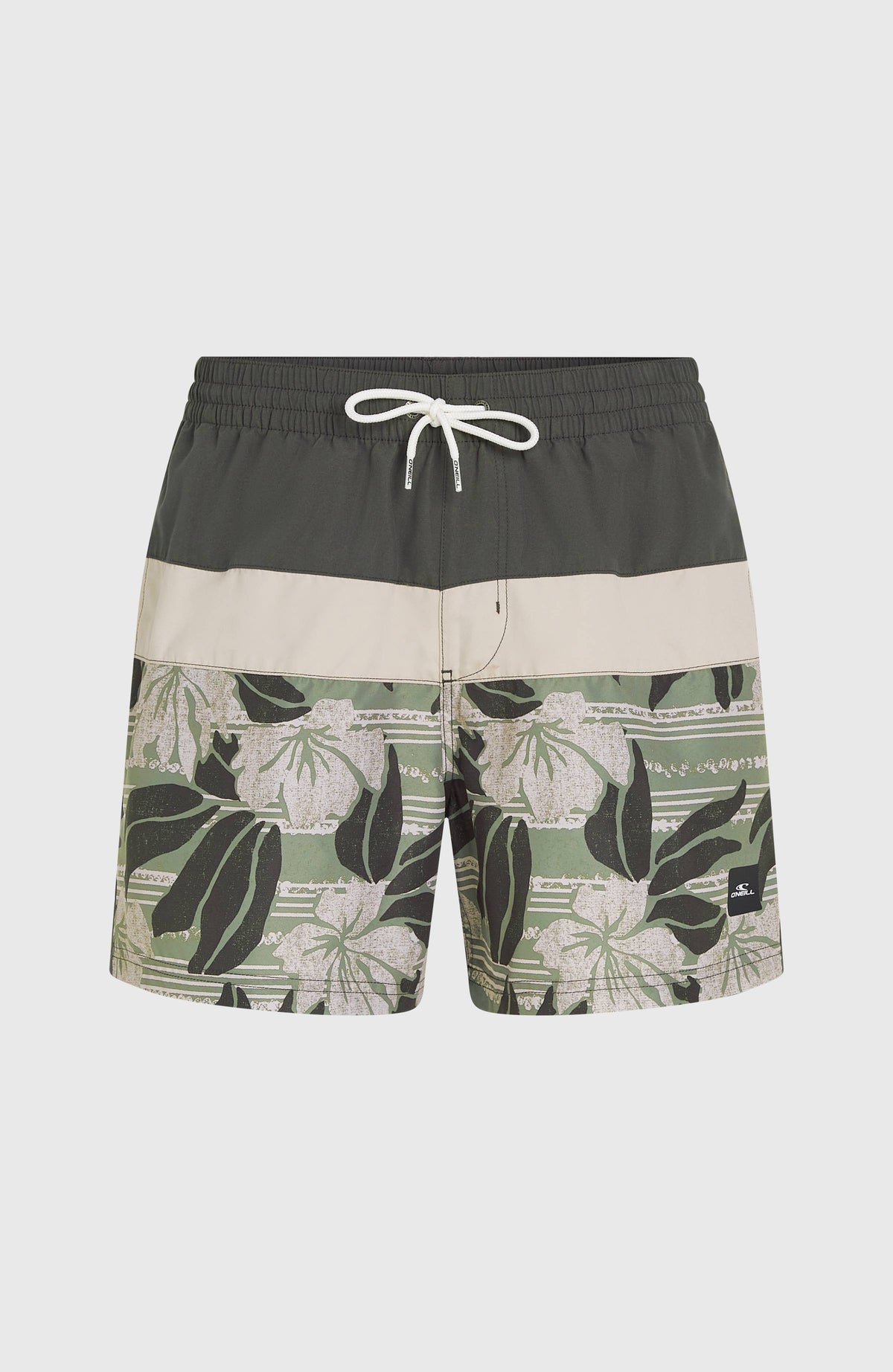 Cali Block 15'' Swim Shorts | Green Dusty Flower