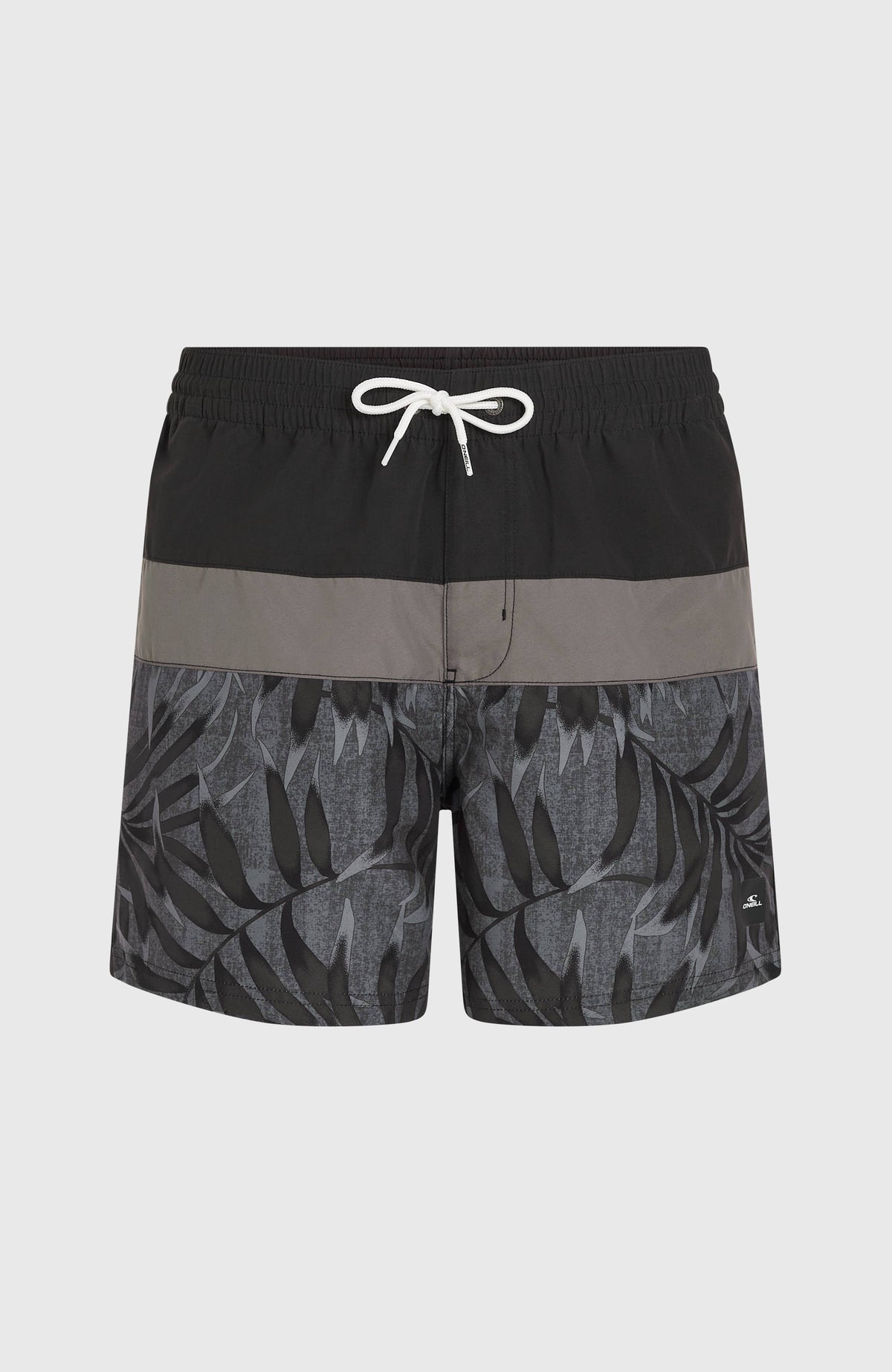 Cali Block 15'' Swim Shorts | Black Dipped Leaves