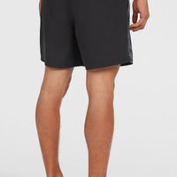 Cali Block 15'' Swim Shorts | Black Dipped Leaves