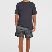 Cali Block 15'' Swim Shorts | Black Dipped Leaves
