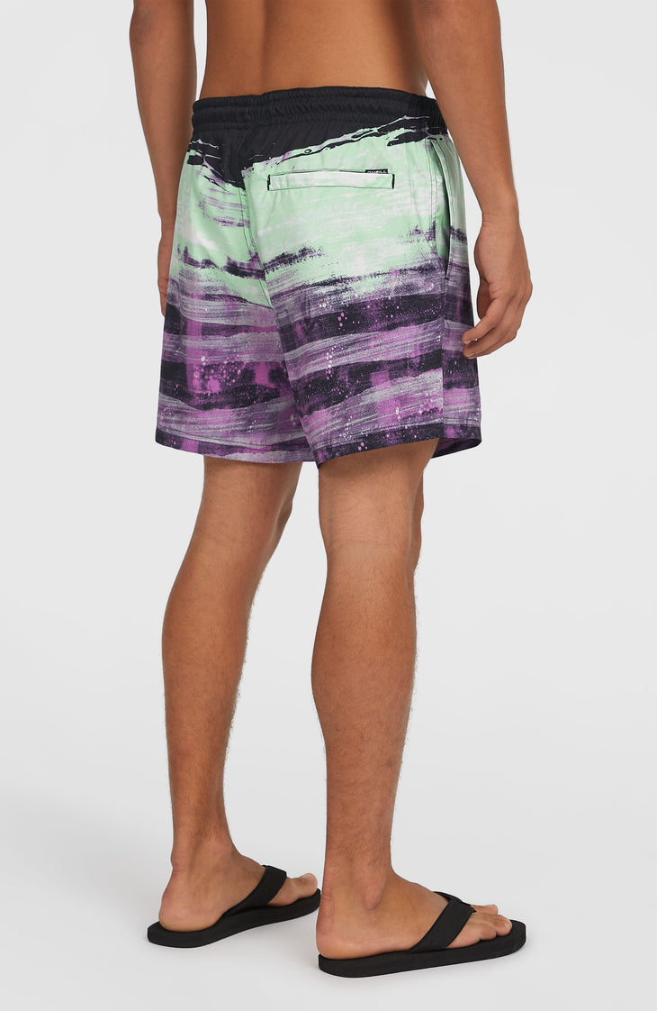 Cali Gradient 15'' Swim Shorts | Purple Melted Texture