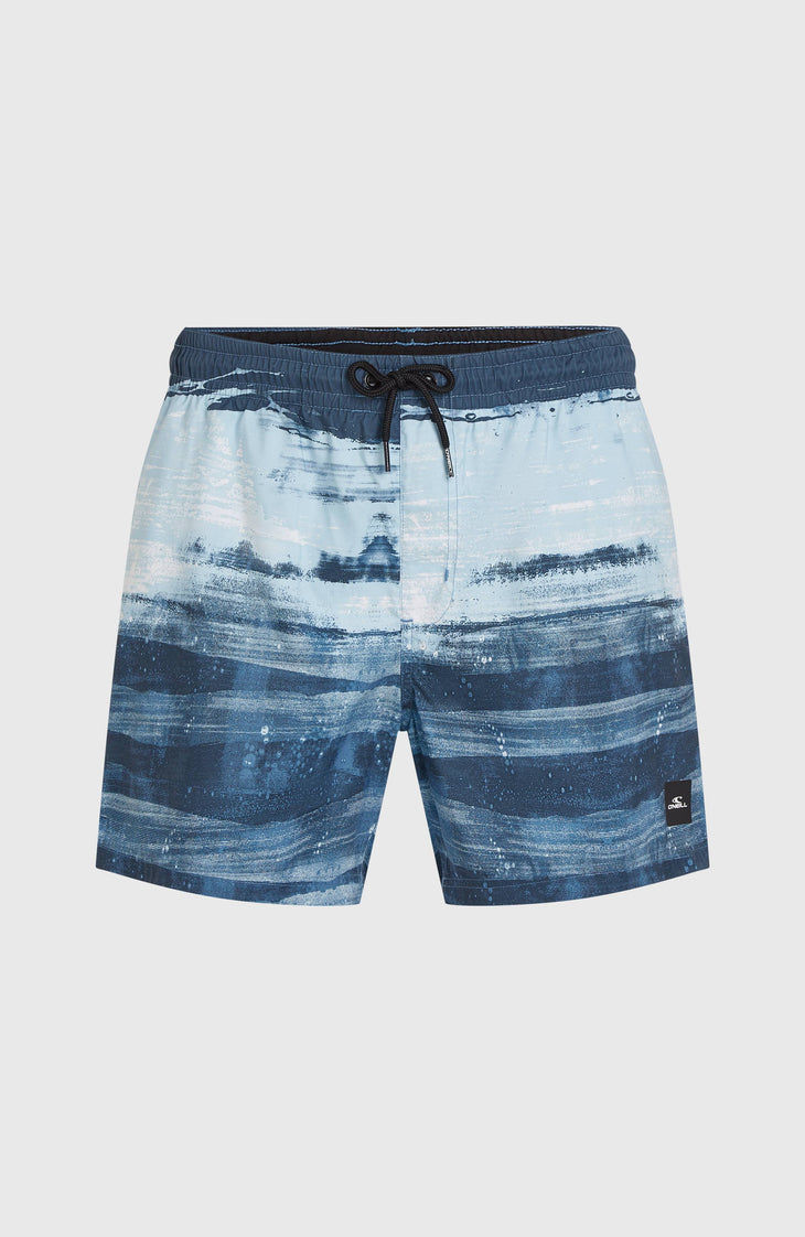 Cali Gradient 15'' Swim Shorts | Blue Melted Texture