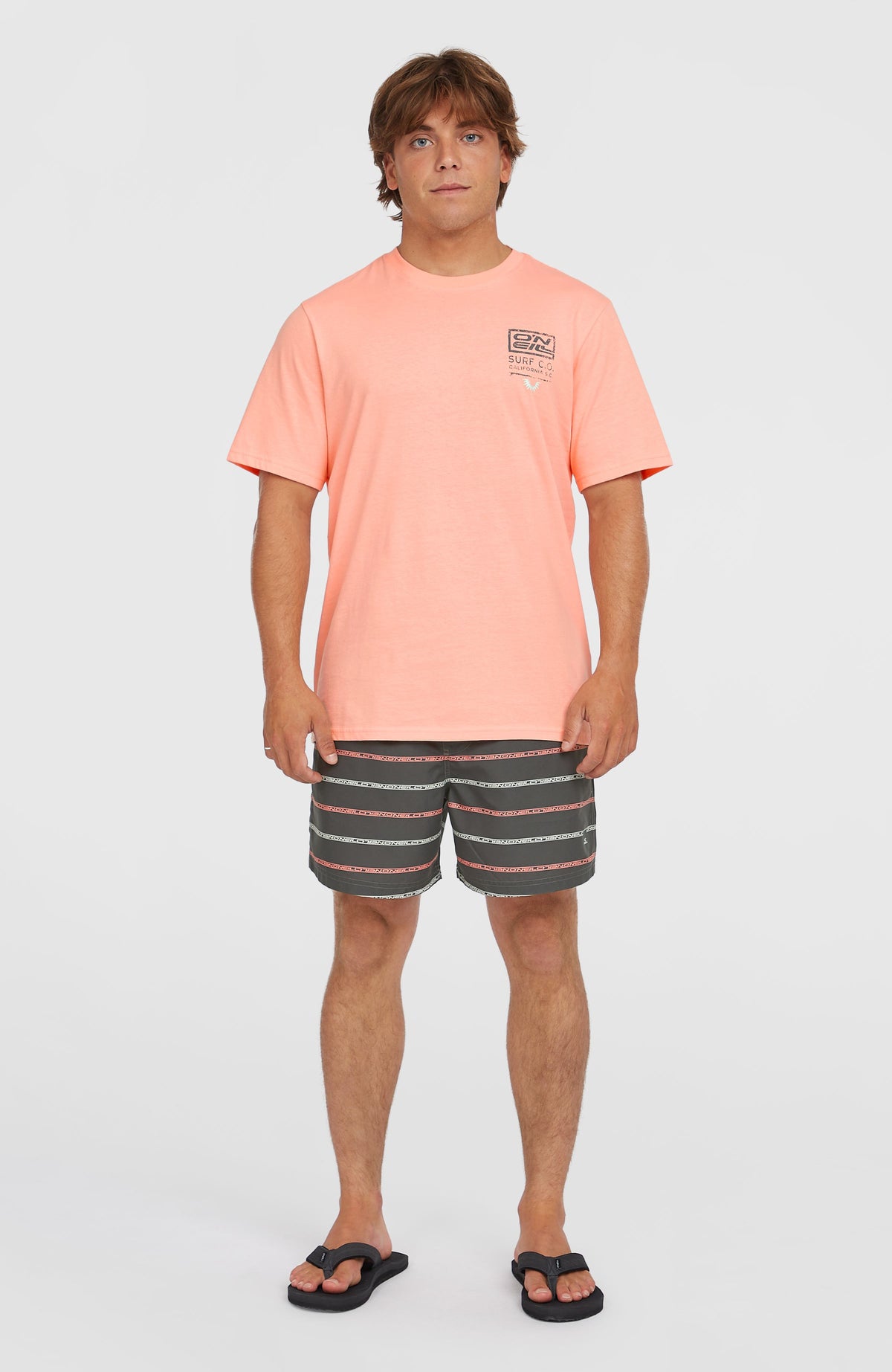 Cali First 15'' Swim Shorts | Grey O'Neill Stripe