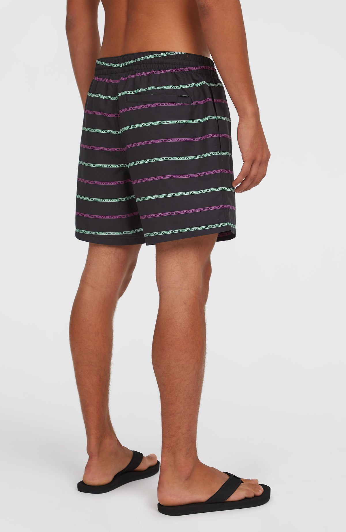 Cali First 15'' Swim Shorts | Black/Purple O'Neill Stripe