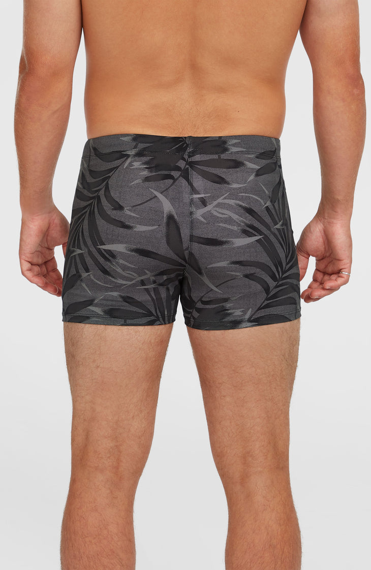 Essentials Floral Racer | Black Dipped Leaves