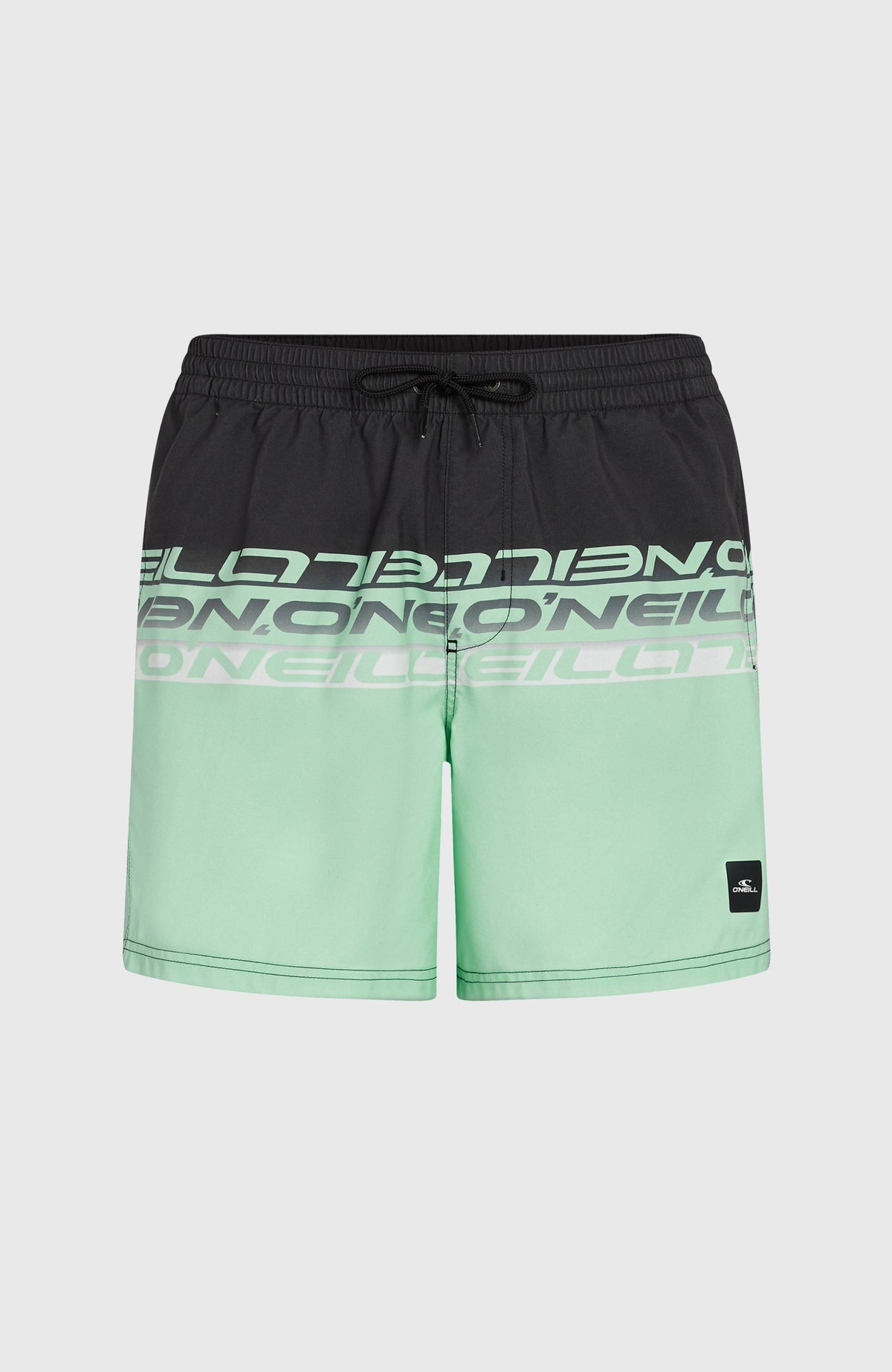 Cali Stripe 16'' Swim Shorts | Green/Black Upside Down Clean