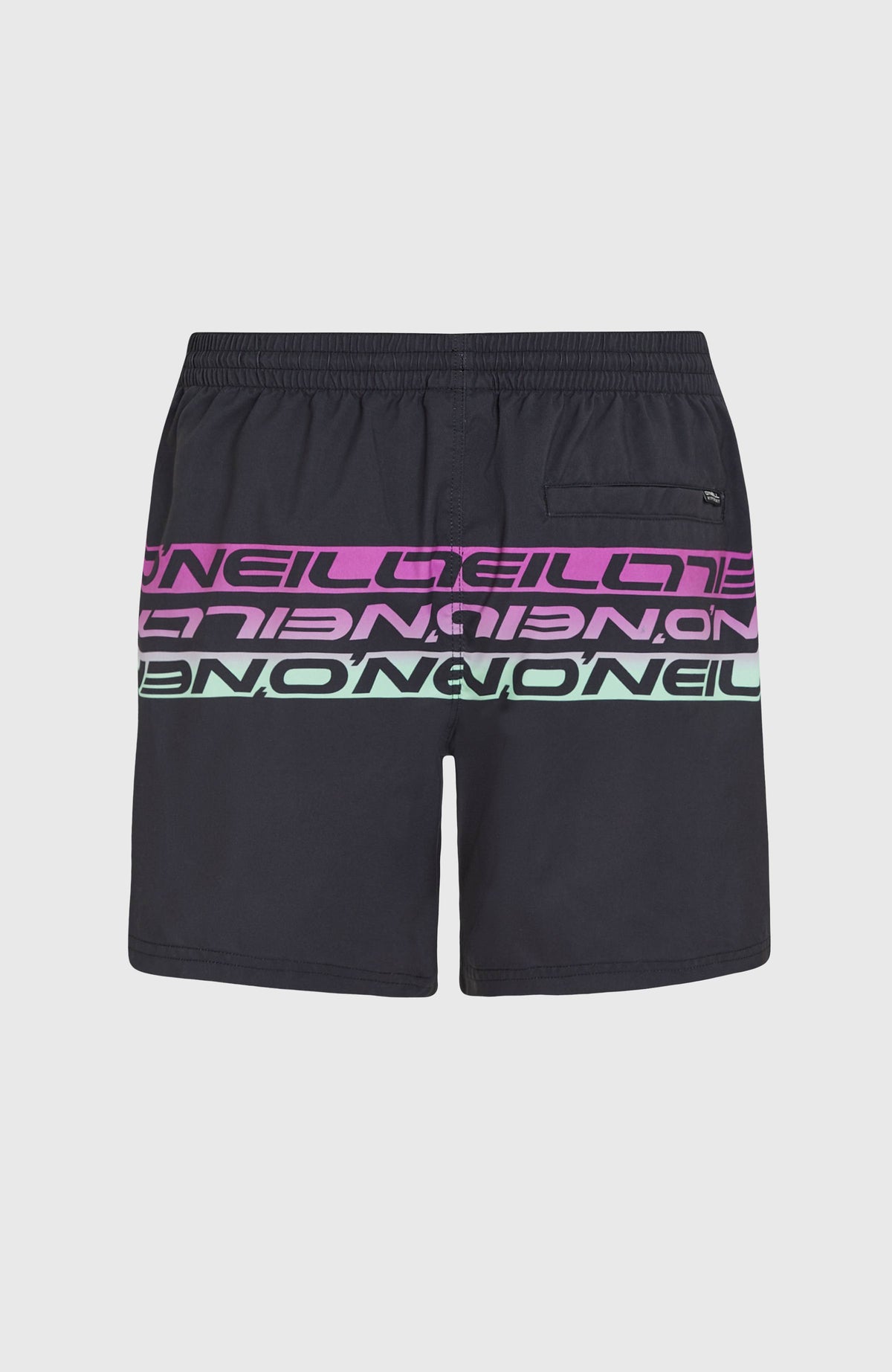 Cali Stripe 16'' Swim Shorts | Black/Purple Upside Down Clean