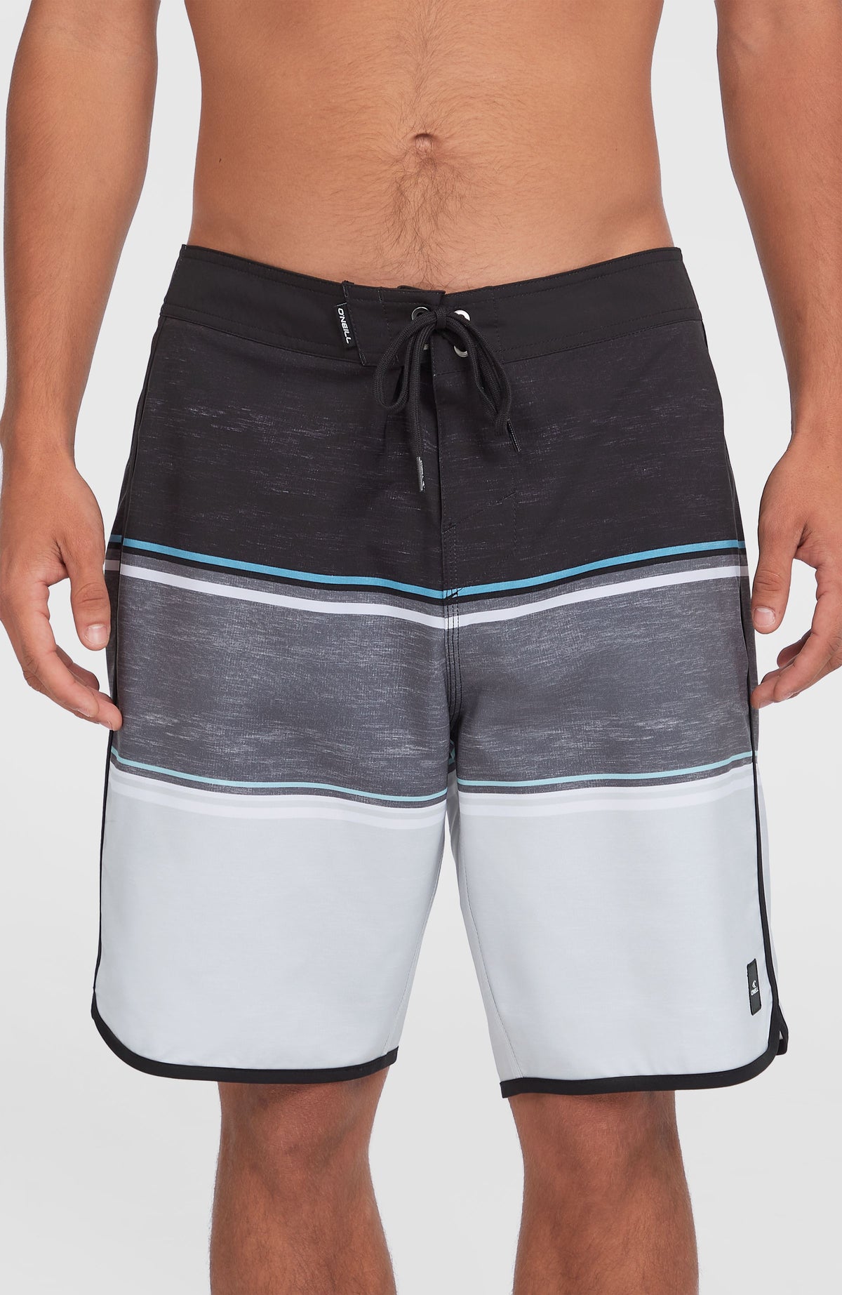 Lennox Scallop 19'' Boardshorts | Black Out Colour Block