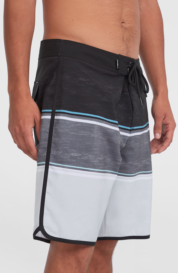 Lennox Scallop 19'' Boardshorts | Black Out Colour Block