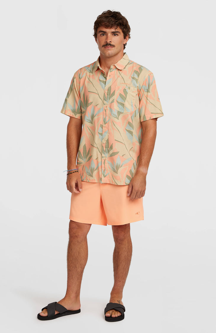 Pocket Print 16'' Swimshorts | Funky Peach