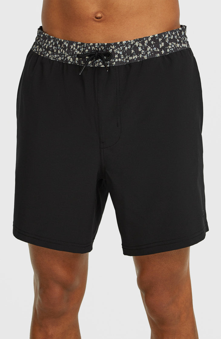 Pocket Print 16'' Swimshorts | Black Out