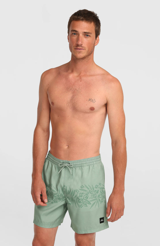 O'Neill Uni Flower 16'' Swimshorts | Green Tropical Stripe