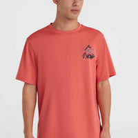 O’Neill Hybrid Logo Polygiene T-Shirt | Red Orcher