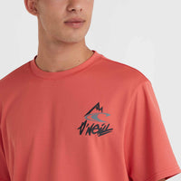 O’Neill Hybrid Logo Polygiene T-Shirt | Red Orcher