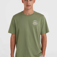 O'Neill TRVLR Series Back Print Polygiene T-Shirt | Deep Lichen Green