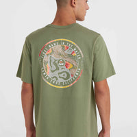 O'Neill TRVLR Series Back Print Polygiene T-Shirt | Deep Lichen Green
