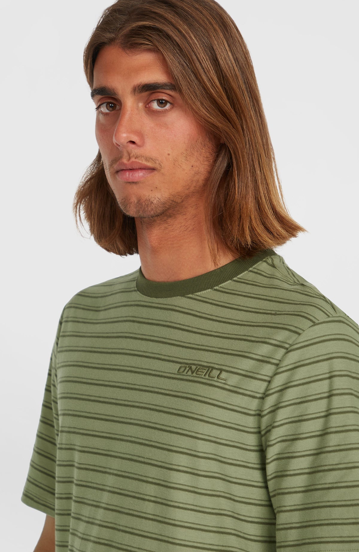 Yarn Stripe T-Shirt | Green Cali Tee Stripe