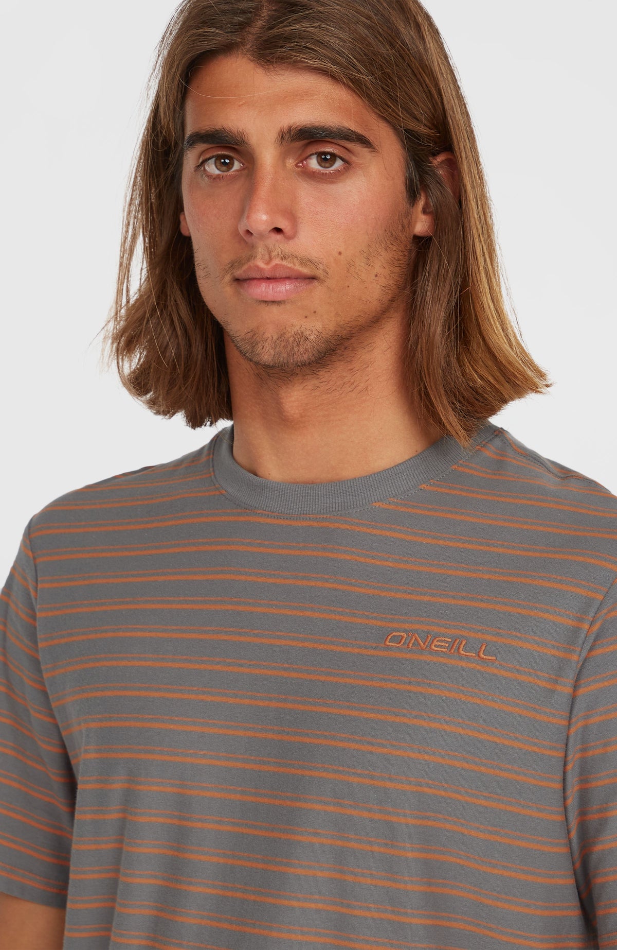 Yarn Stripe T-Shirt | Grey Cali Stripe