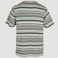 Ikat Jacquard T-Shirt | Grey Ikat Stripe