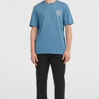 Chest-Print T-Shirt | Mozart Blue