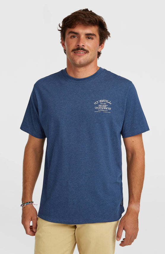 Melange Chest Print T-Shirt | English Evening