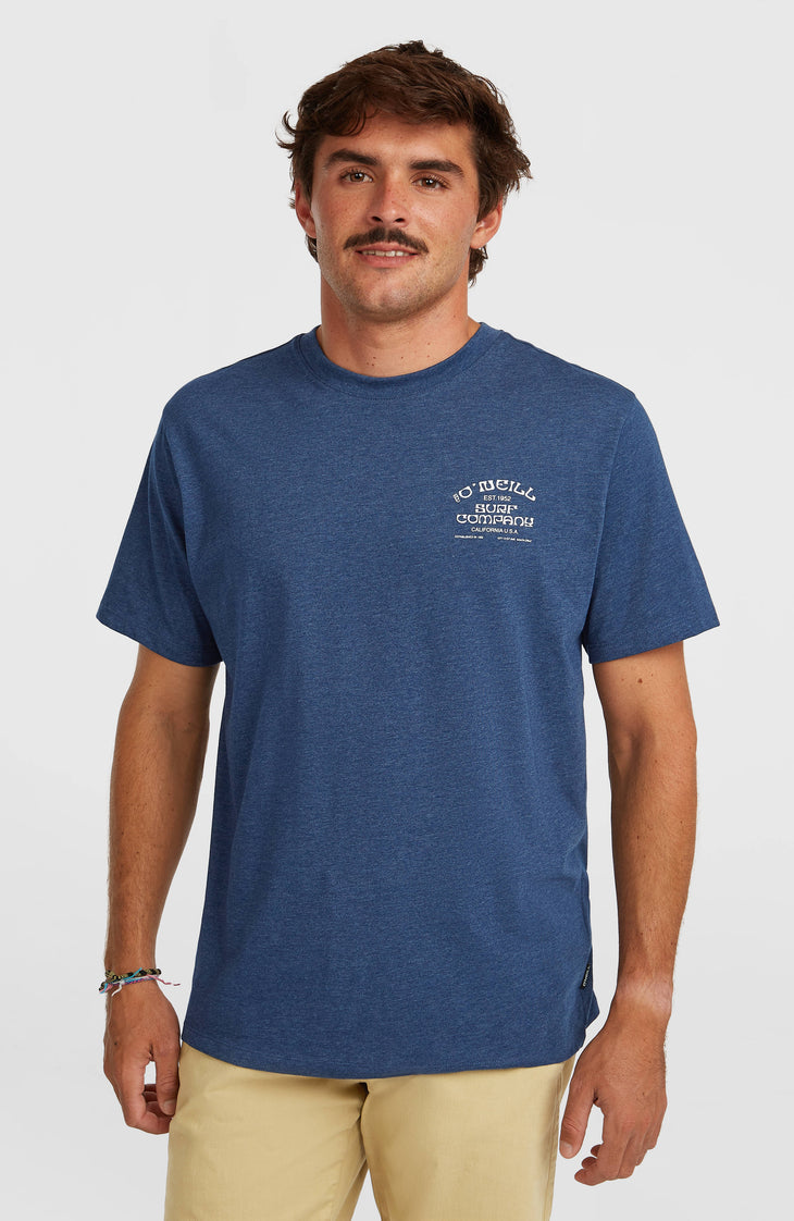 Melange Chest Print T-Shirt | English Evening