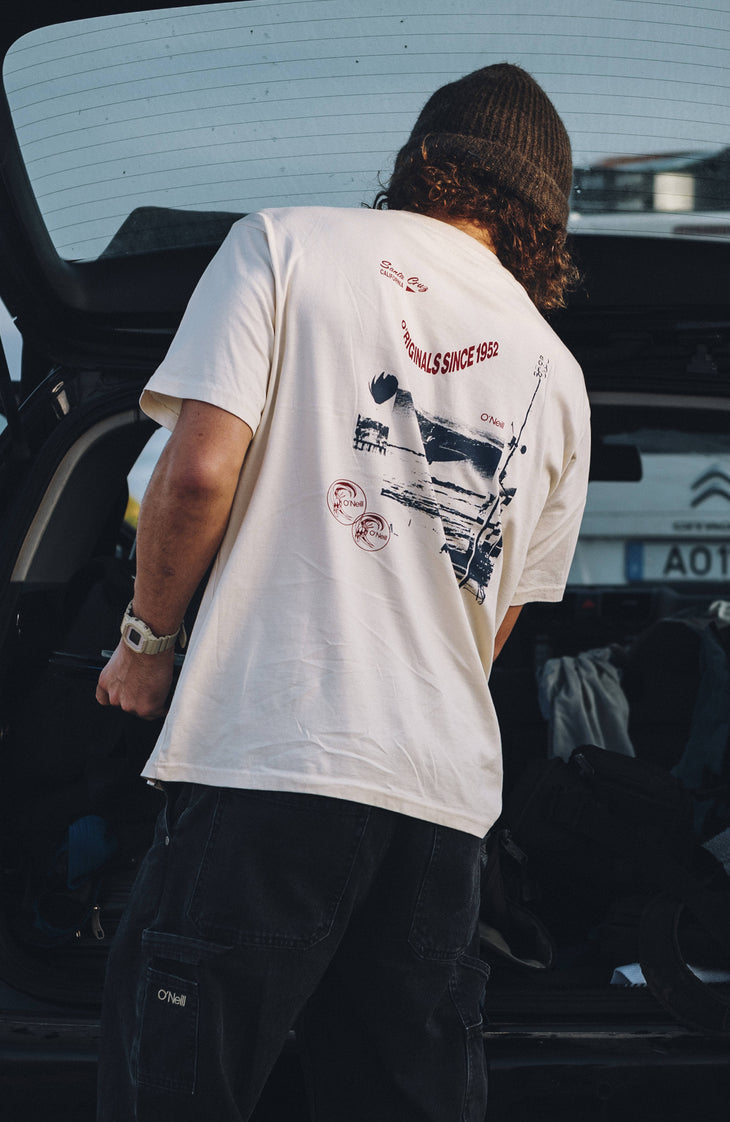 O'Riginals Retro Back-Print T-Shirt | Linen White