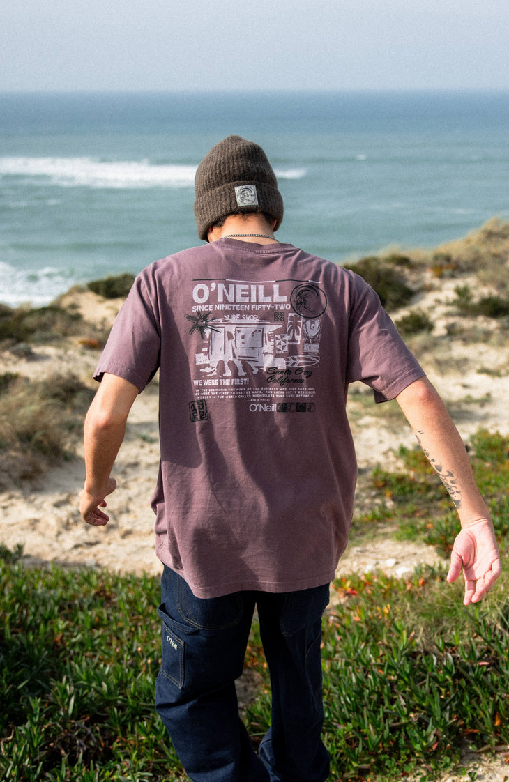 O'Riginals Retro Back-Print T-Shirt | Purple Gray