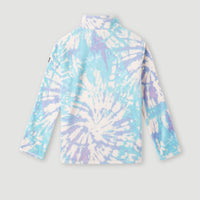 Printed Half-Zip Fleece | Pink Tie Dye