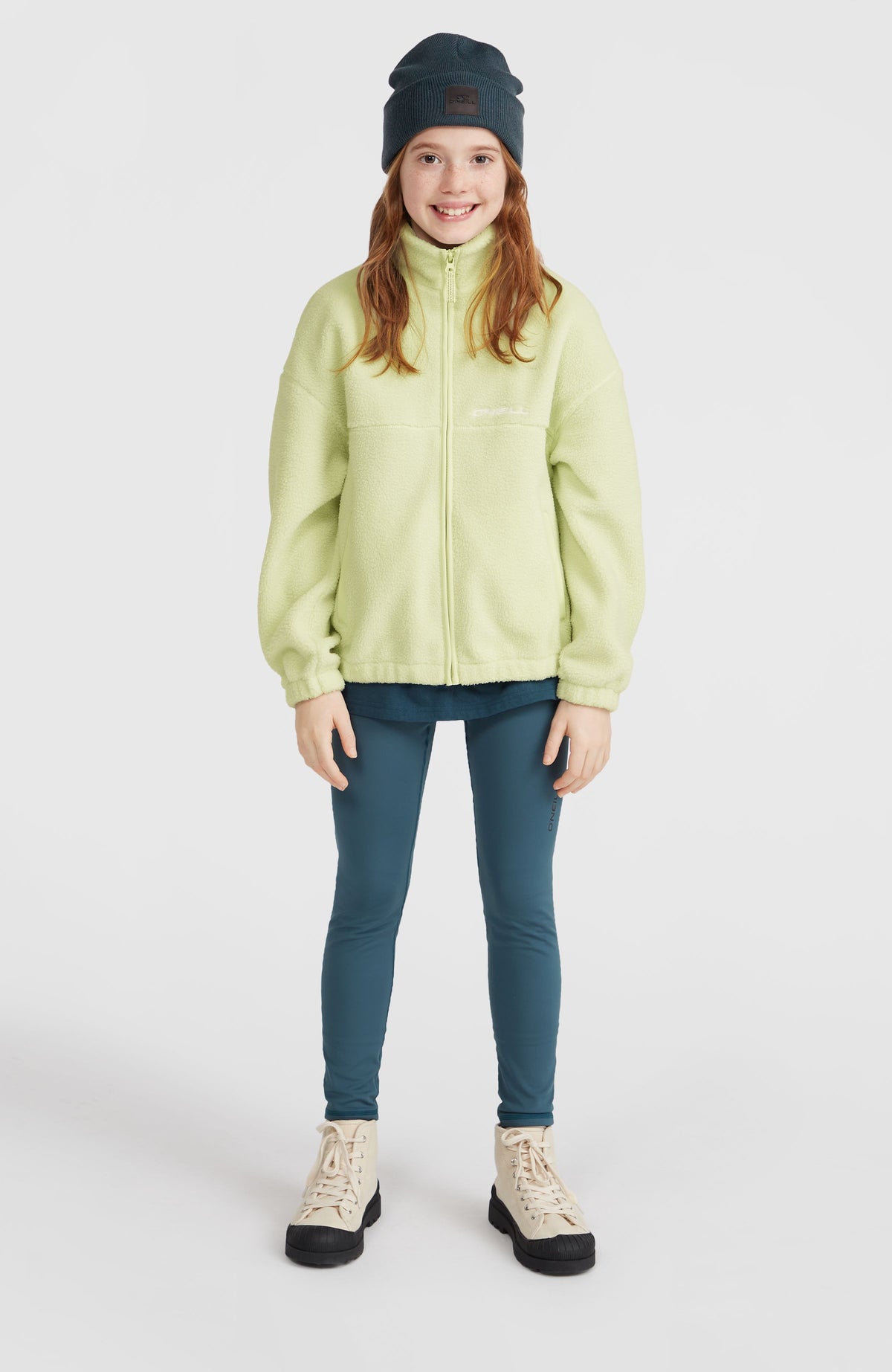 High-Pile Full-Zip Fleece | Lime Wash