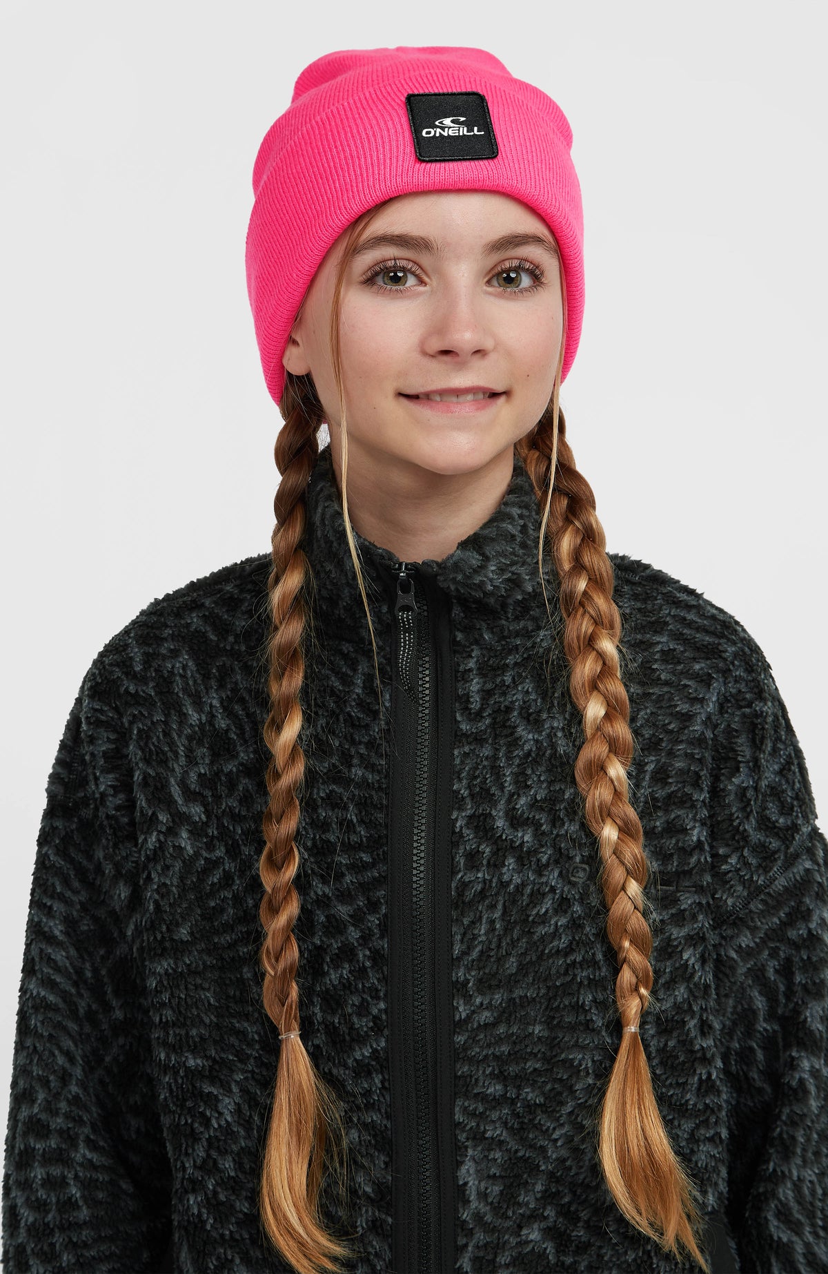 High-Pile Full-Zip Fleece | Black Animalica