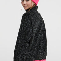 High-Pile Full-Zip Fleece | Black Animalica