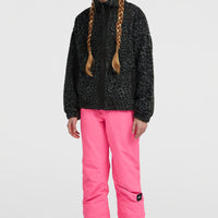 High-Pile Full-Zip Fleece | Black Animalica