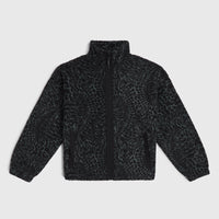 High-Pile Full-Zip Fleece | Black Animalica