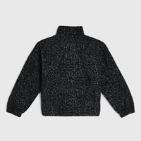 High-Pile Full-Zip Fleece | Black Animalica
