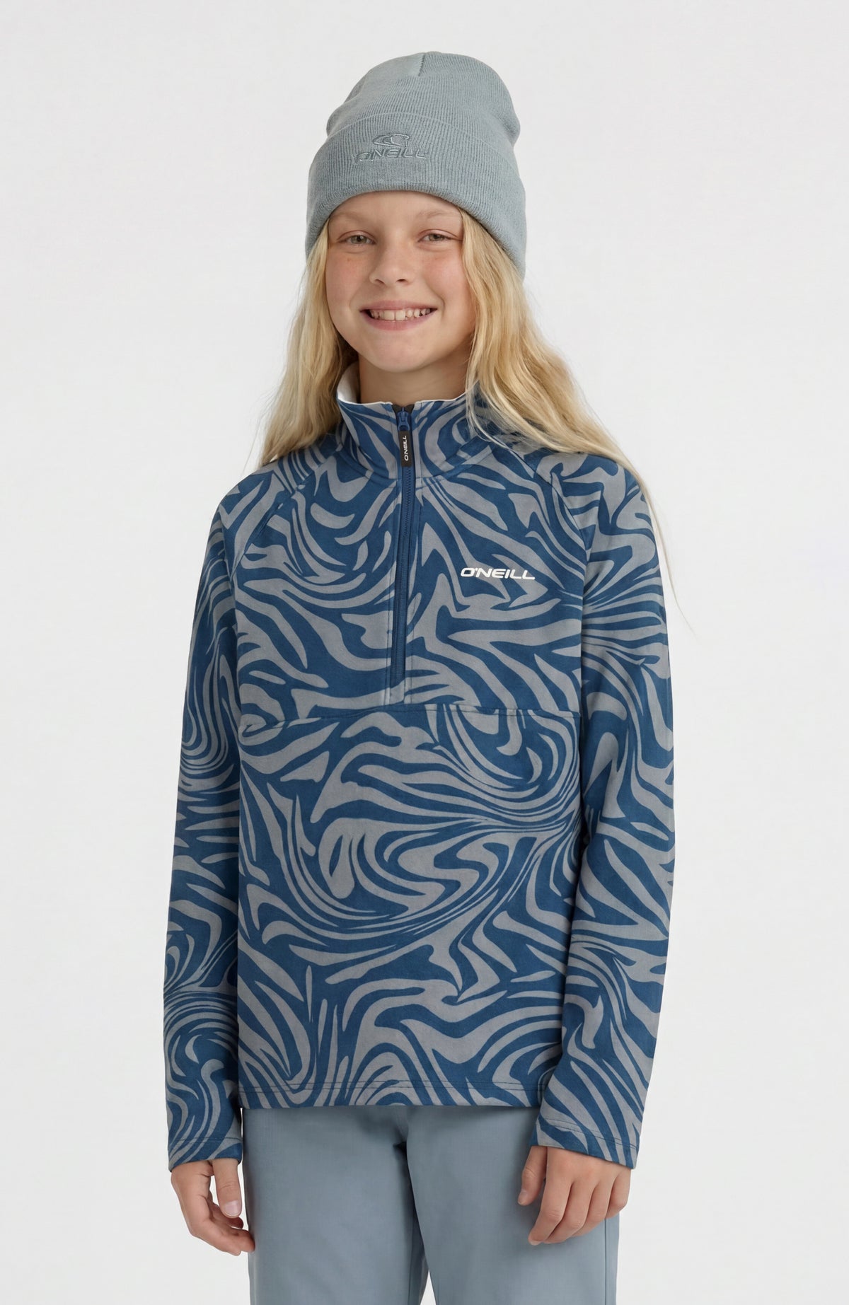 FWC'Cruz Printed Half-Zip Fleece | Blue Swirl Zebra