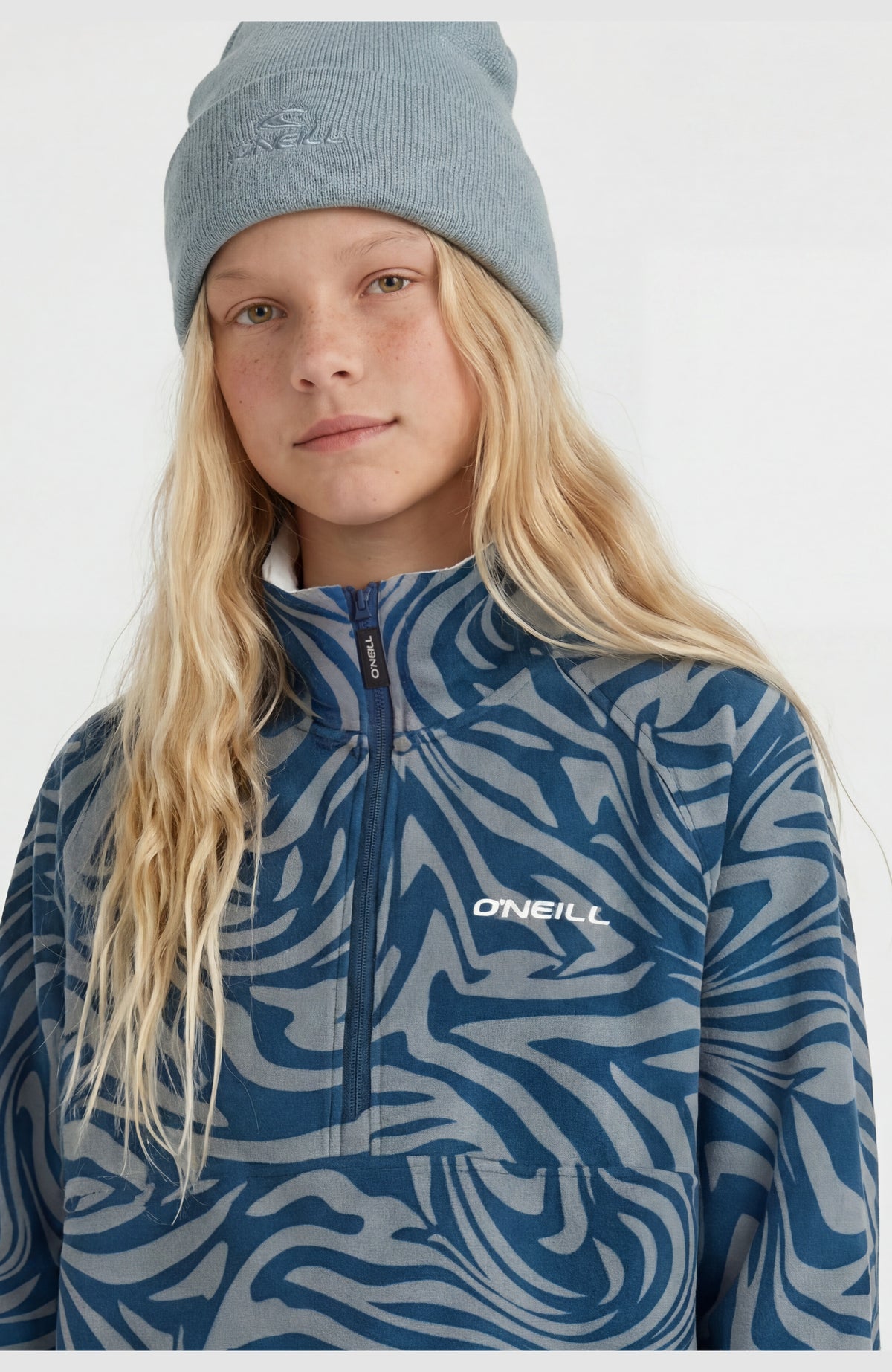 FWC'Cruz Printed Half-Zip Fleece | Blue Swirl Zebra