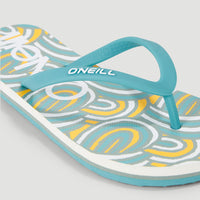 Profile Graphic Sandals | Blue Rainbow Stripe