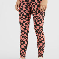 Outdoor Active High-Waist Legging | Pink Checkboard