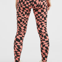 Outdoor Active High-Waist Legging | Pink Checkboard