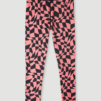 Outdoor Active High-Waist Legging | Pink Checkboard