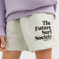 Future Surf High-Waist Sweatshorts | White Melange