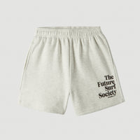 Future Surf High-Waist Sweatshorts | White Melange