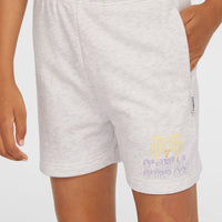 Heart Sweatshorts | White Melange