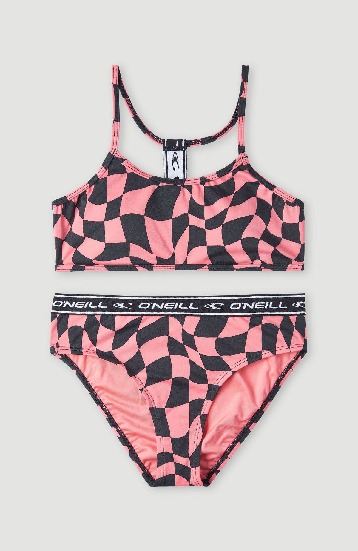 Sportclub Active Bralette Bikini Set Pink Checkboard O Neill