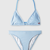 Surf State Triangle Bikini Set | Blue Simple Stripe